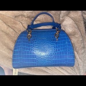 Tom and Eva Purse Crocodile Look Blue
